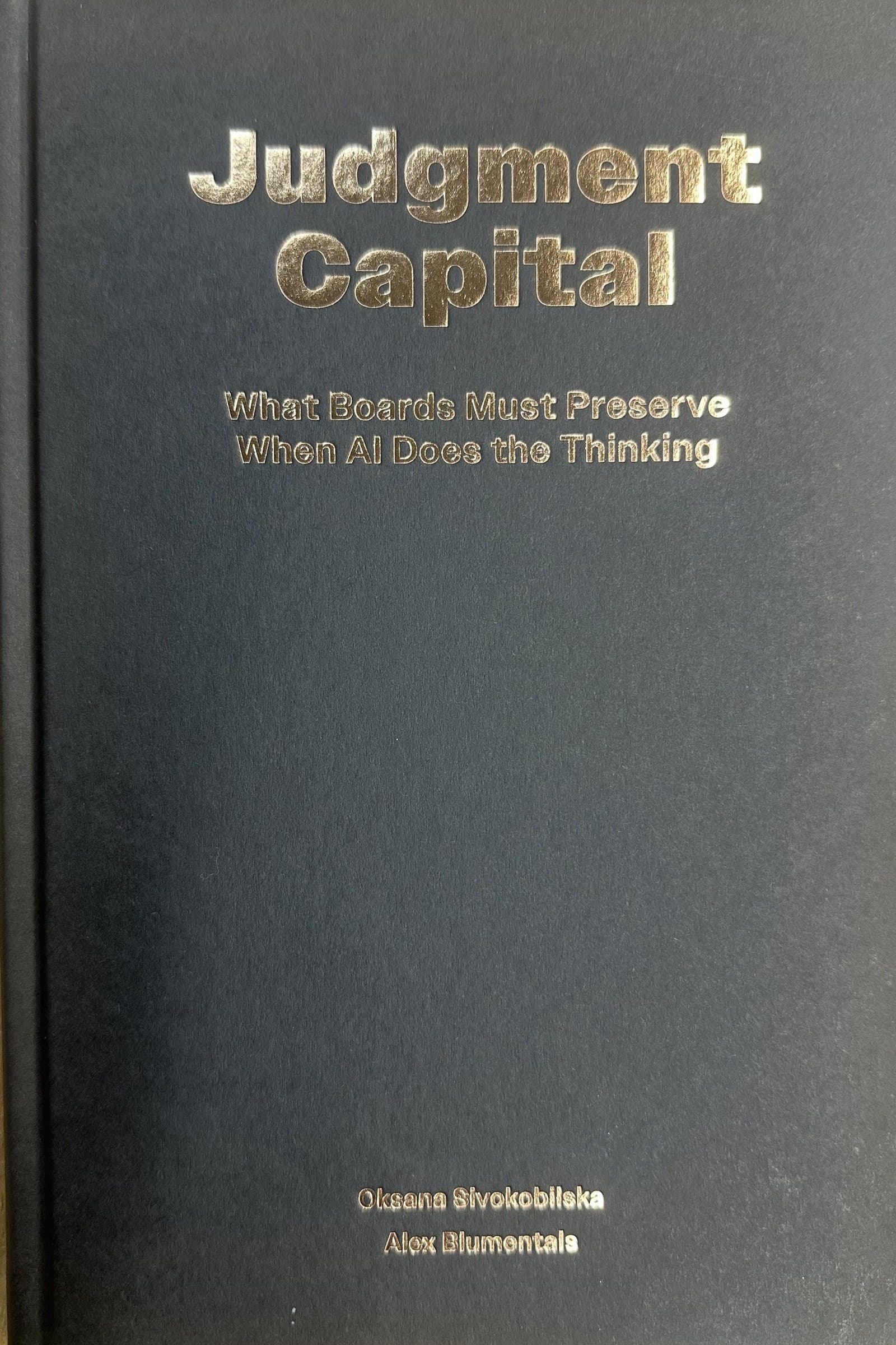 The front cover of Judgment Capital