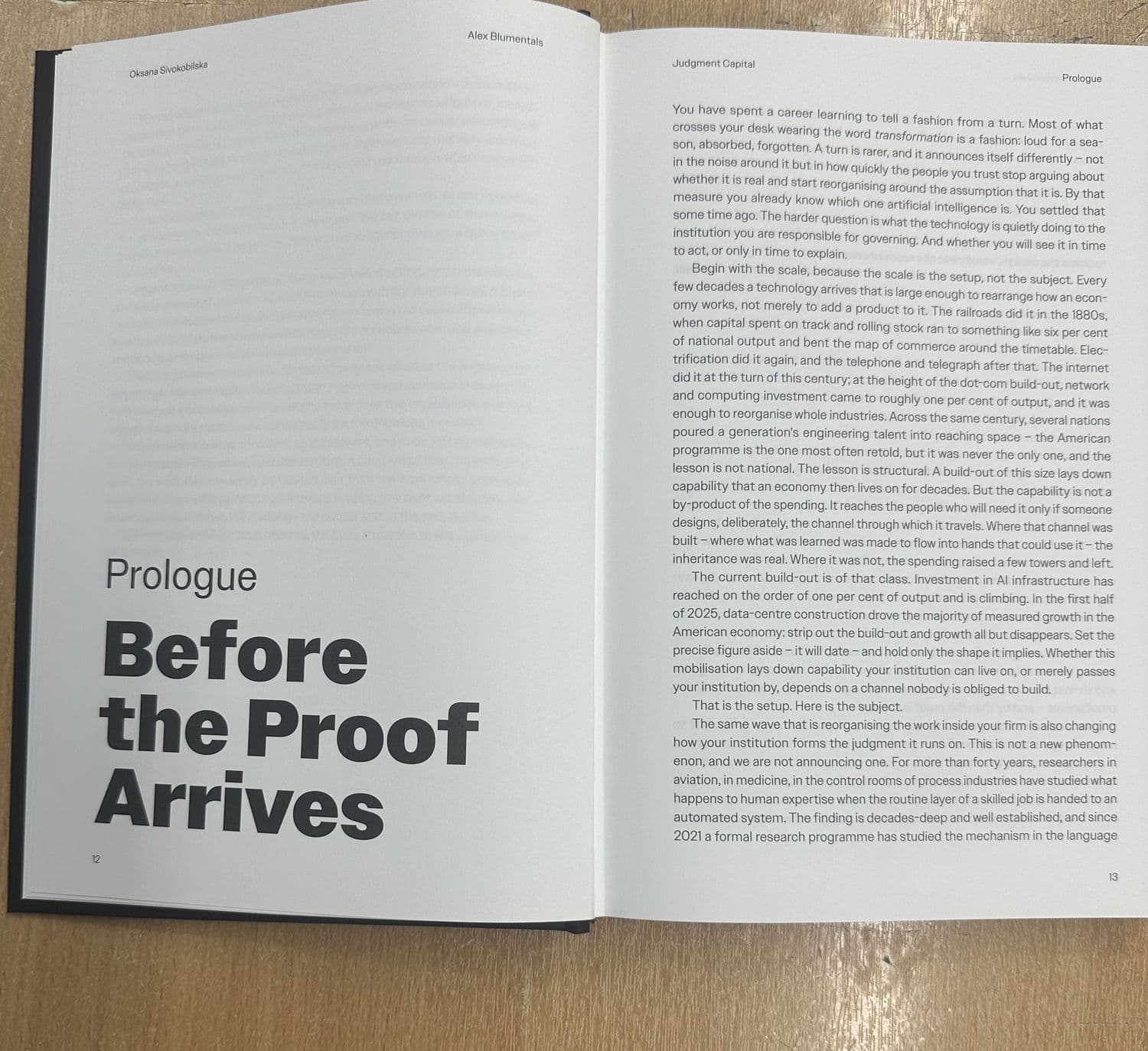 The prologue opening: Before the Proof Arrives